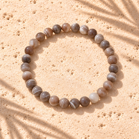 Bracelet Agate du Botswana – vue de dessus