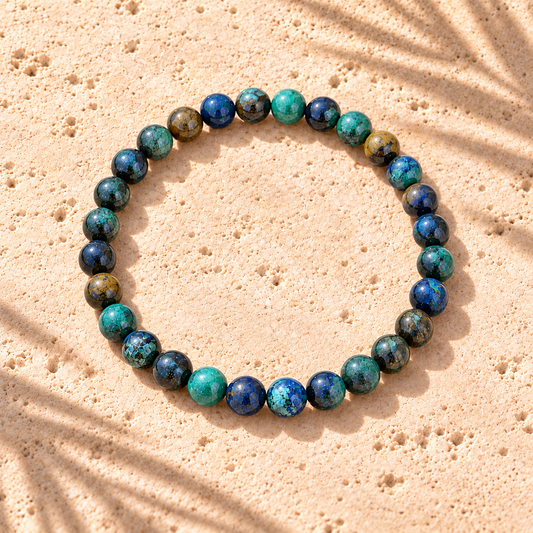 Bracelet en Azurite-Chrysocolle – vue de dessus