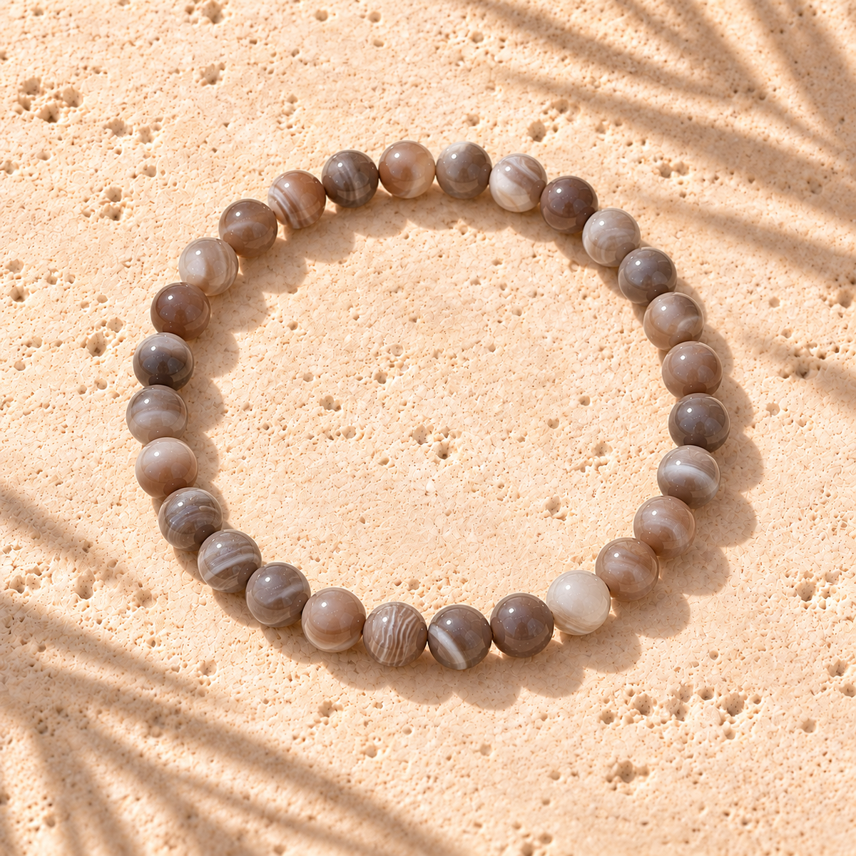 Bracelet Agate du Botswana – vue de dessus