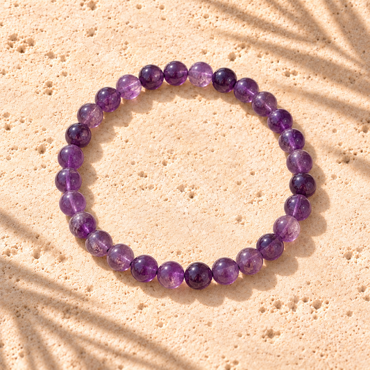 Bracelet Améthyste – vue de dessus